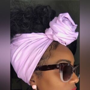 Lavender Solid Color Hair Wrap Head Tie NEW